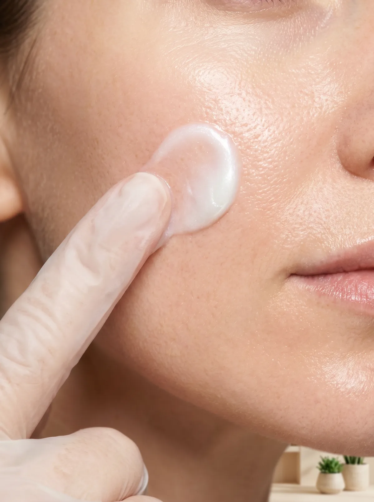 Close-up of a age smart facial service at Legends Academy